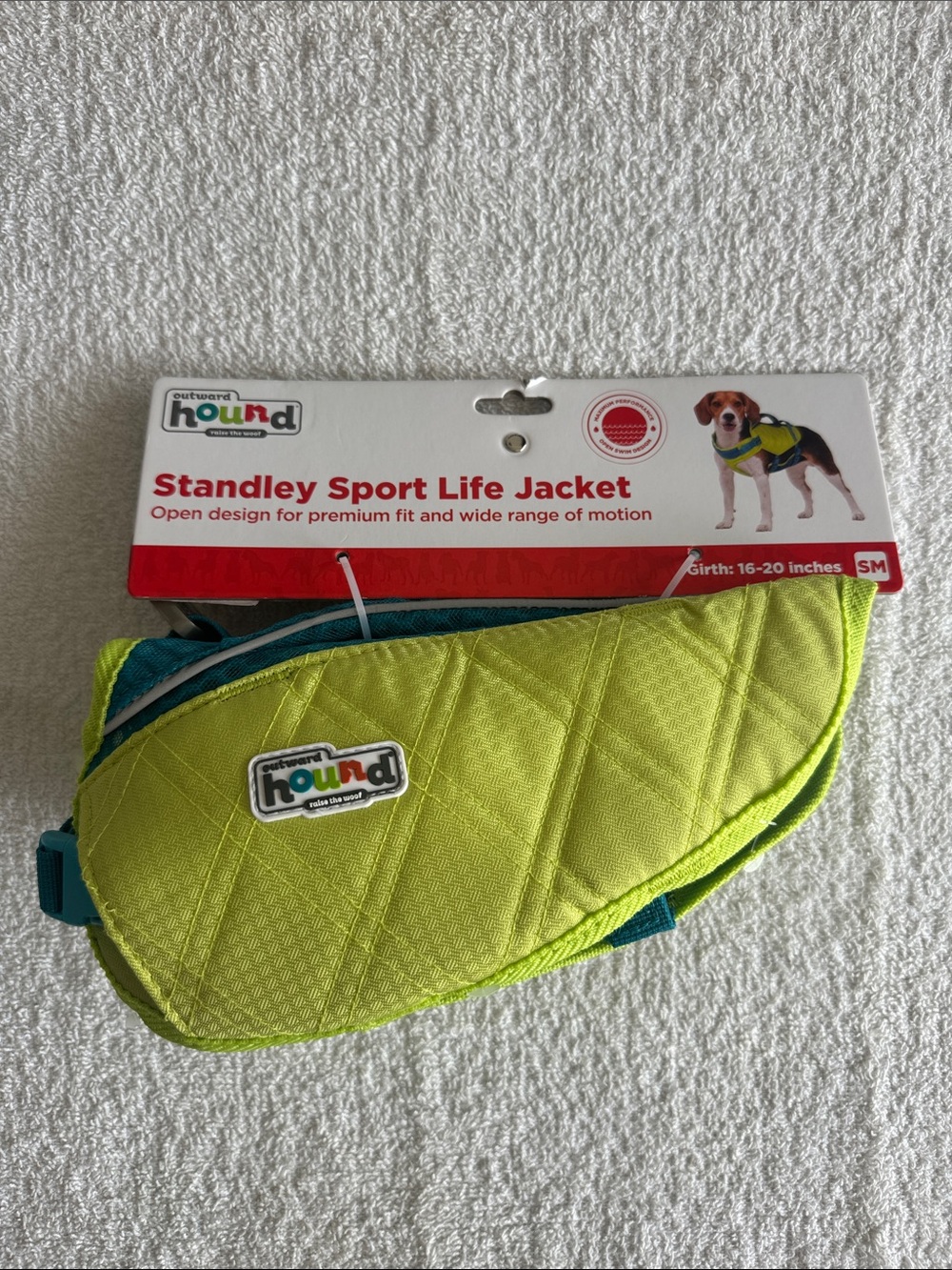 Outward Hound Lime Green Standley Sport Life Jacket for Dogs